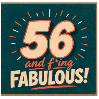 56th Birthday Card, And Fabulous Retro Style Birthday Card