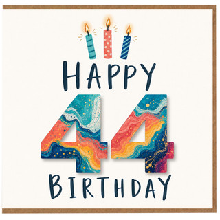 44th Birthday Card, Happy 44 Birthday Card