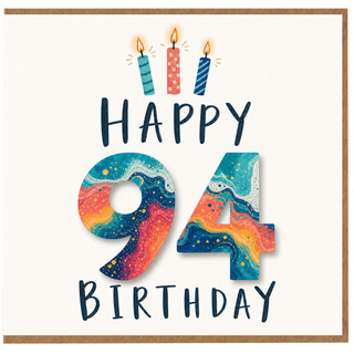 94th Birthday Card, Happy Birthday 94 Card