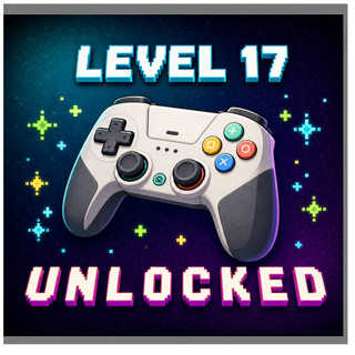 17th Birthday Card, Level 17 Unlocked Gaming Card