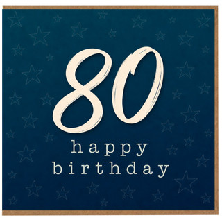 80th Birthday Card, Happy Birthday Age 80 Card
