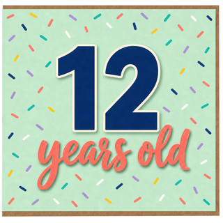 12th Birthday Card, 12 Years Old Birthday Card