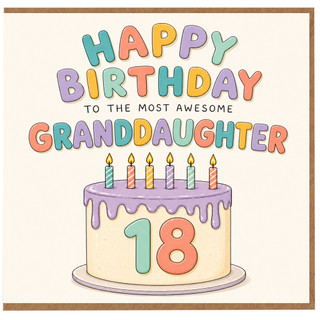 18th Birthday Card for Granddaughter