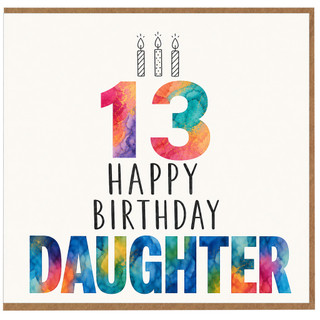13th Birthday Daughter Card, Happy Birthday Daughter Card