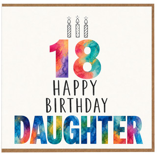 18th Birthday Daughter Card, Happy Birthday Daughter Card