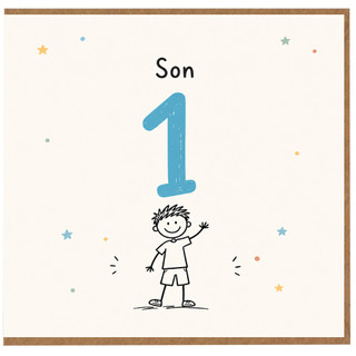 Son 1st Birthday Card