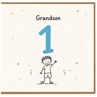 Grandson 1st Birthday Card