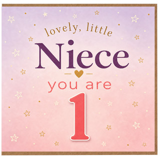 Niece 1st Birthday Card, Lovely Little Niece You Are 1 Card