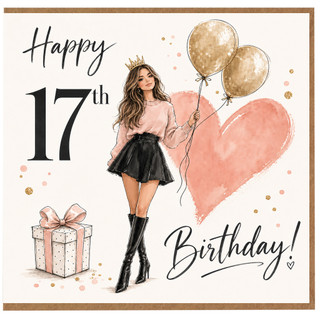 17th Birthday Card for Her