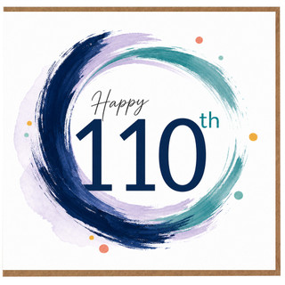 110th Birthday Card, Happy 110th Birthday Card for Him or Her