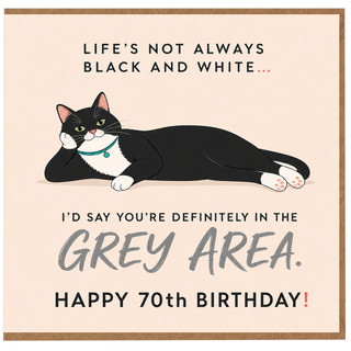 70th Birthday Card Funny Cat Card