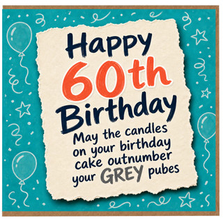 60th Birthday Card Funny Happy 60th Birthday Card