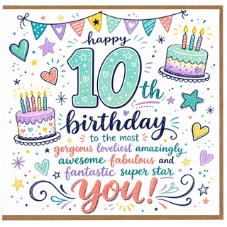 10th Birthday Card for Amazing Girl