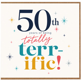 50th Birthday Card Totally Terrific