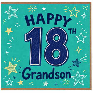 18th Birthday Card for Grandson