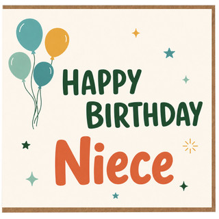 Niece Happy Birthday Card