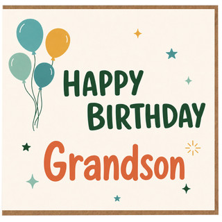 Grandson Happy Birthday Card