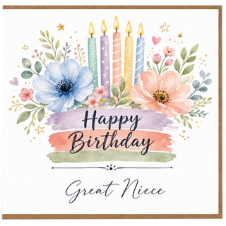 Great Niece Happy Birthday Card
