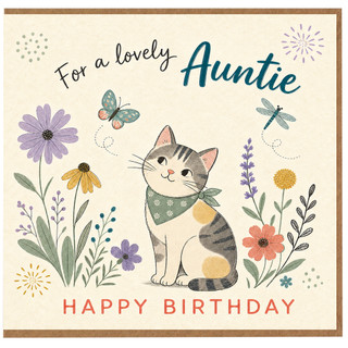 Auntie Birthday Card, For a Lovely Auntie Happy Birthday Card