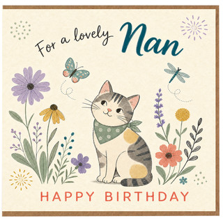 Nan Birthday Card, For a Lovely Nan Happy Birthday Card