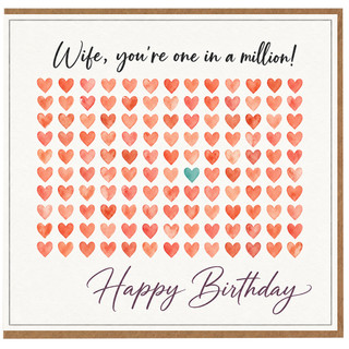 Wife Birthday Card, Happy Birthday Card for Wife