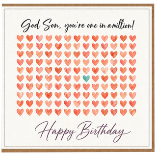 God Son Birthday Card, One in a Million Happy Birthday Card