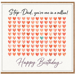 Step - Dad Birthday Card, You're One in a Million Happy Birthday Card
