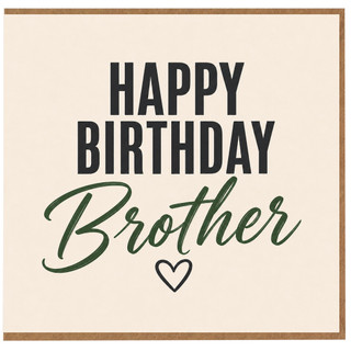 Brother Birthday Card, Happy Birthday Brother Greeting Card