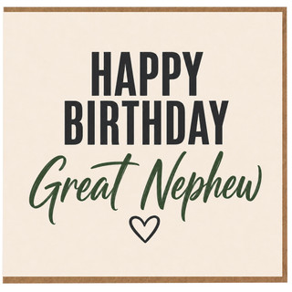 Great Nephew Birthday Card, Happy Birthday Card for Nephew