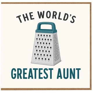 Greatest Aunt Card, World's Greatest Aunt Greeting Card