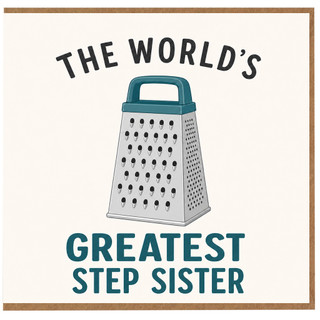Step Sister Card, World's Greatest Step Sister Funny Greeting Card