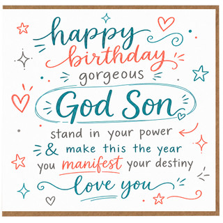 Godson Birthday Card, Happy Birthday Gorgeous God Son