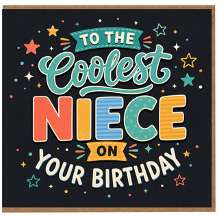 Niece Birthday Card, To the Coolest Niece on Your Birthday