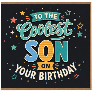 Son Birthday Card, Coolest Son on Your Birthday Card