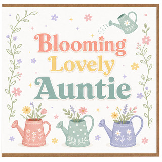 Auntie Greeting Card - Blooming Lovely Auntie Card