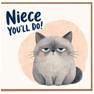 Niece Birthday Card, Funny Cat You'll Do Greeting Card