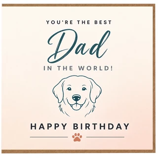 Dad Birthday Card, You're the Best Dad in the World Card