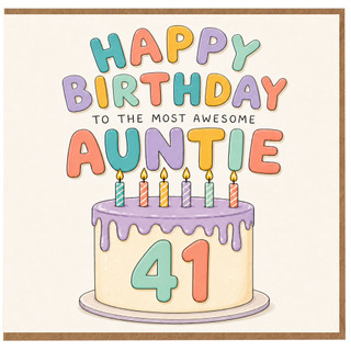 Auntie 41st Birthday Card