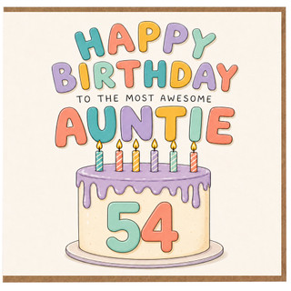 54th Birthday Auntie Card