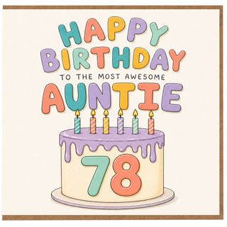 Auntie 78th Birthday Card