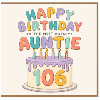 Auntie 106th Birthday Card