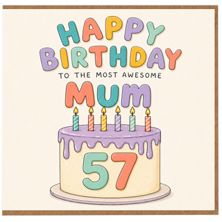 Mum 57th Birthday Card