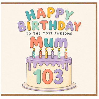 Mum 103rd Birthday Card