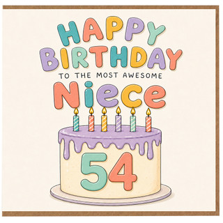 54th Birthday Card for Niece