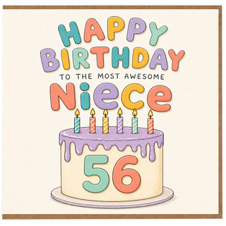 56th Birthday Card for Niece
