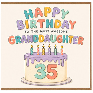 35th Birthday Granddaughter Card