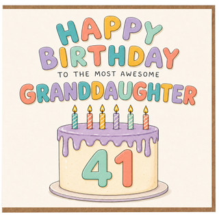 Granddaughter 41st Birthday Card