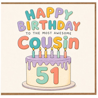 51st Birthday Card for Cousin