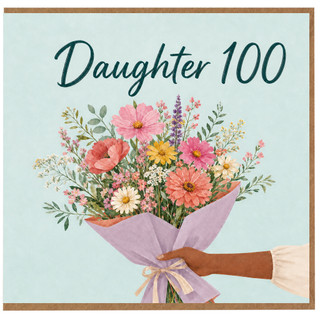 Daughter 100th Birthday Card