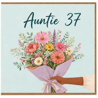 Auntie 37th Birthday Card